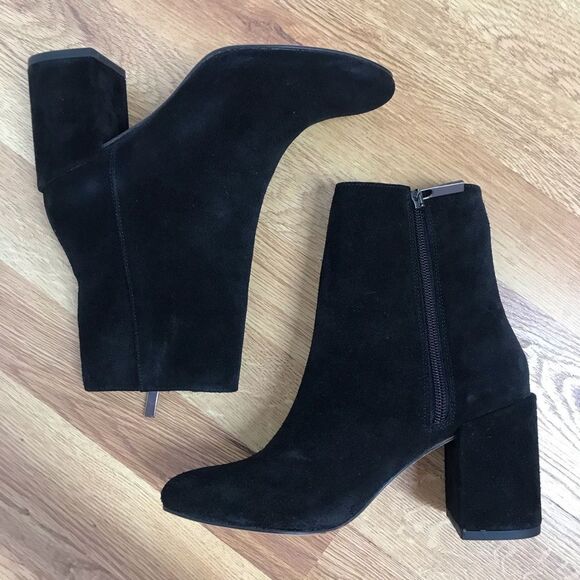 THURSDAY BOOT CO Highline Black Suede Ankle Bootie‎ Chunky Heel Size 5.5 - Picture 9 of 15